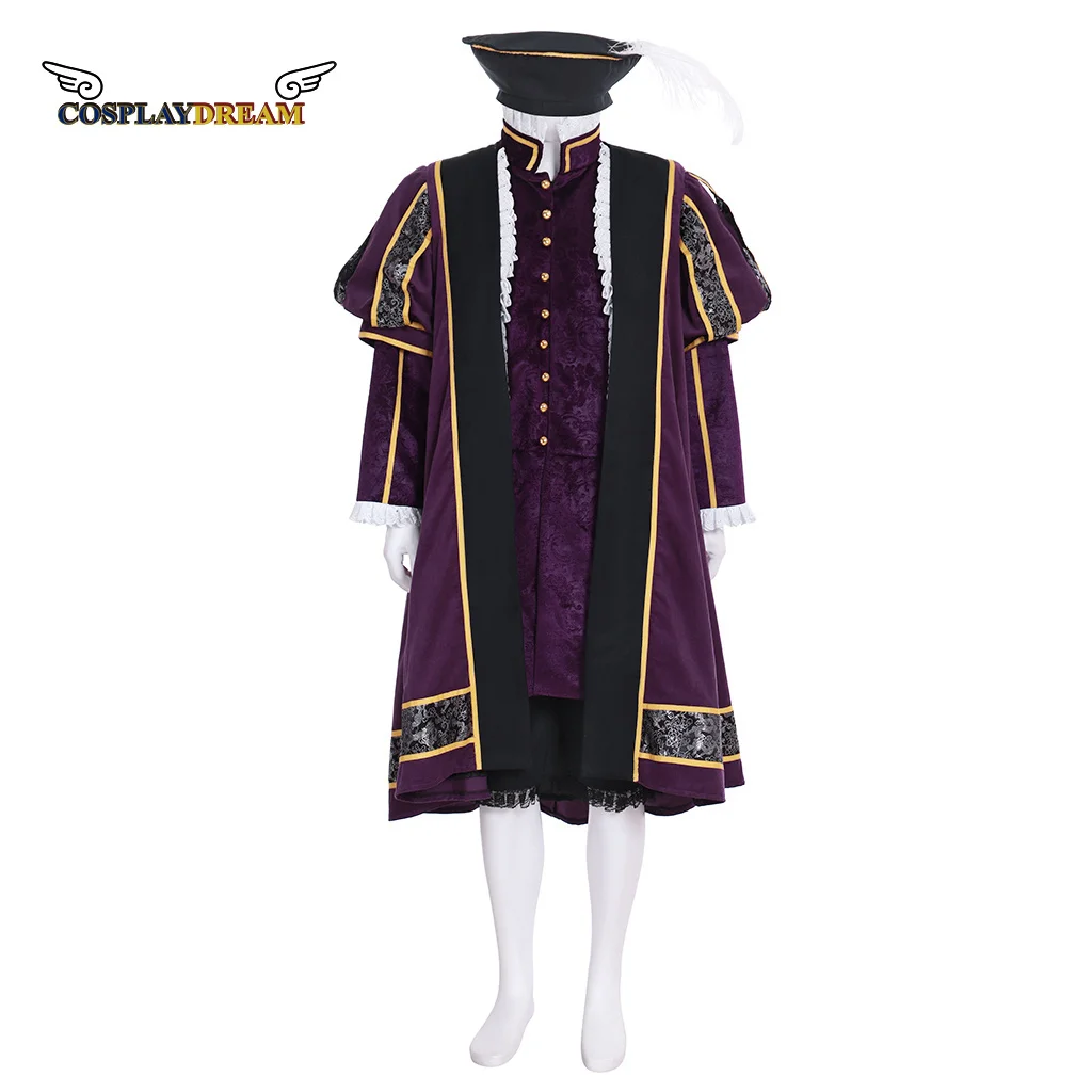 

Cosplaydream Medieval Tudor Elizabethan King Henry VIII Cosplay Costume Adult Renaissance Tudor Knight Lord Outfit