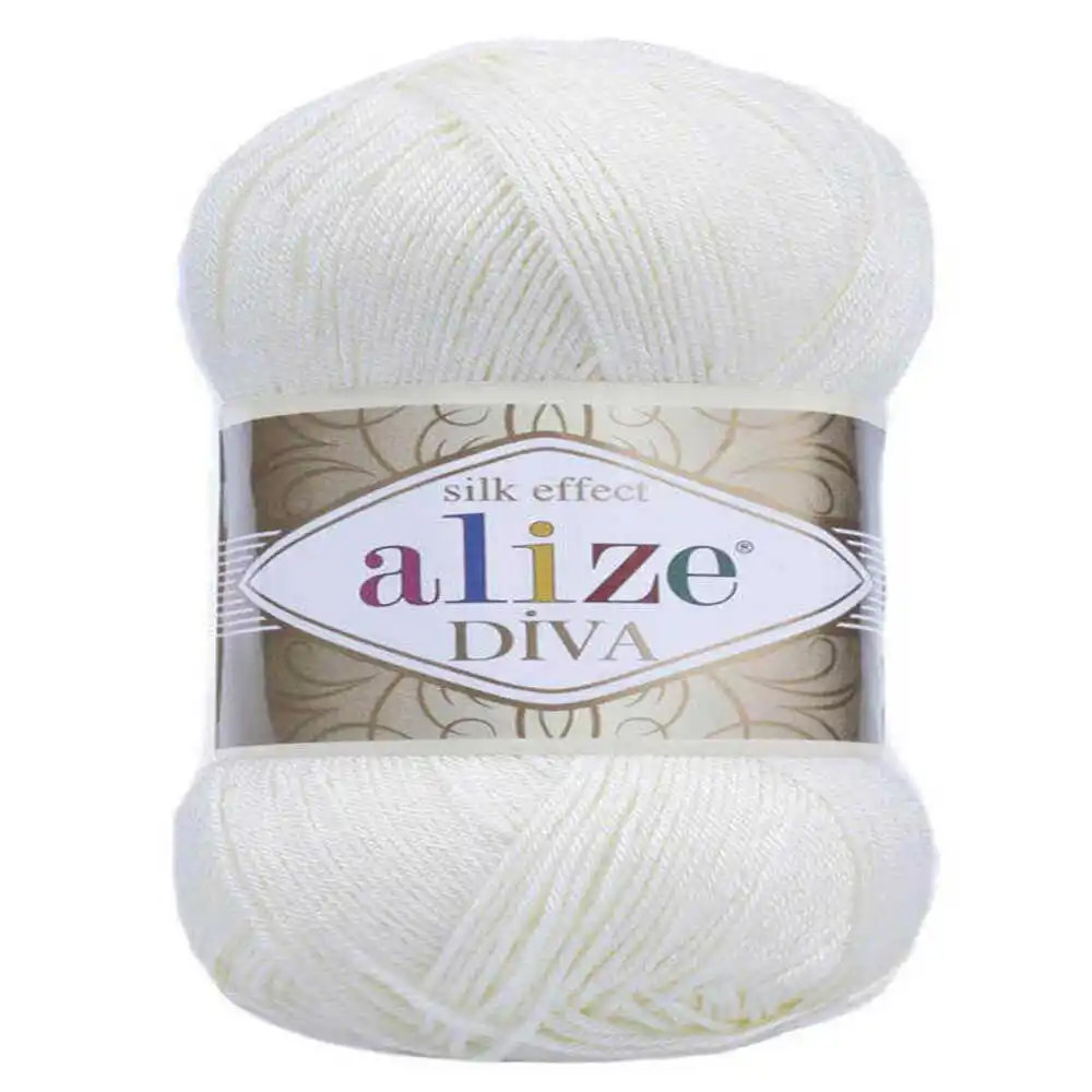 Rope 1 Pack 5 Ball Alize Diva Plus Hand Knitting Yarn 100% Microfiber Acrylic 100 Gram 350 Meters 2 thickness very thin