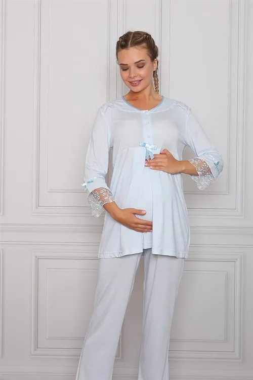 لوهوسا هاميل 2210 بيجامة أمومة لون أزرق