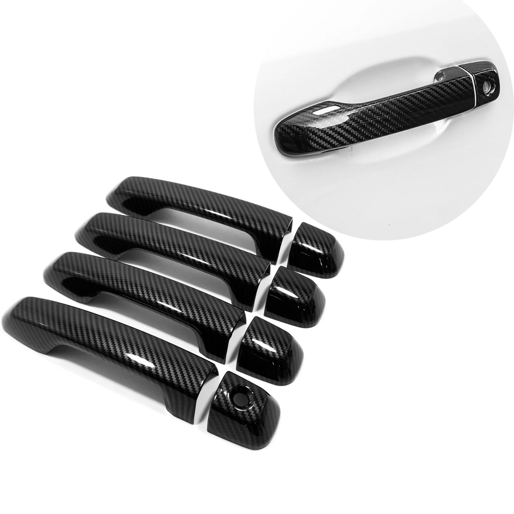 

Накладка на дверную ручку из углеродного волокна для Toyota Land Cruiser Prado 150 2010-2020 Land Cruiser 200 LC200 2016-2021, аксессуары