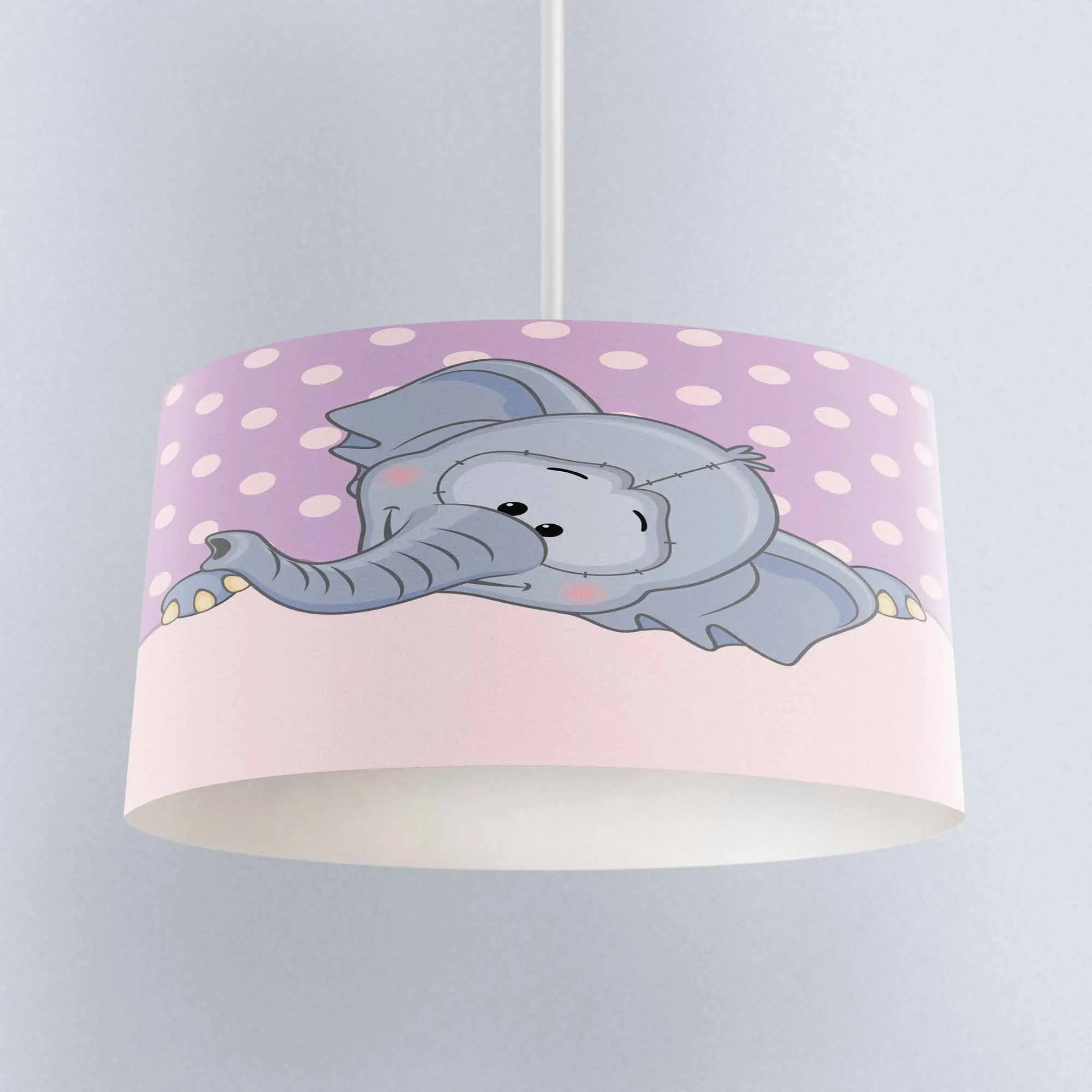 

Else Purple Floor White Dots Gray Elephant Print Fabric Kids Chandelier Lamp Drum Lampshade Floor Ceiling Pendant Light Shade