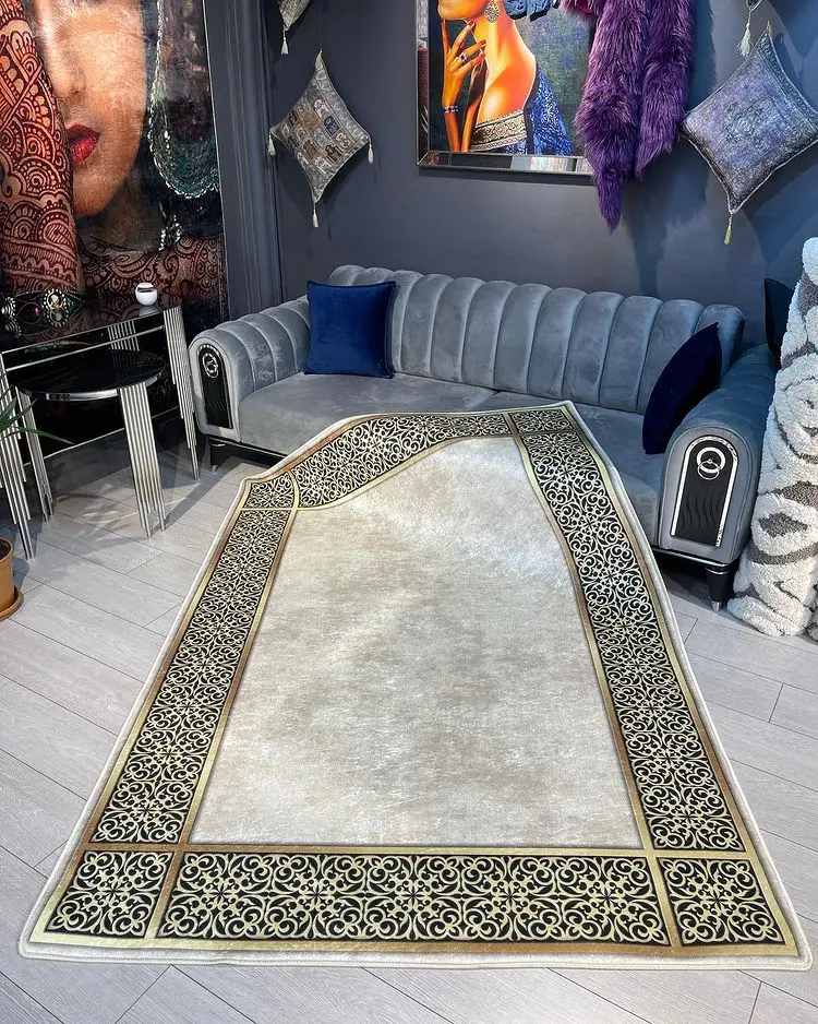 Decorative Oriental ornament floor slip-resistant table cloth soft mat nursery carpet for living room home indoor runner