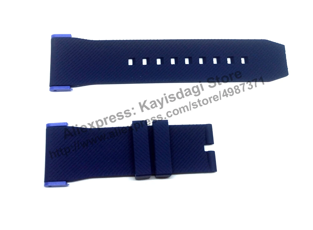 28mm Navy Blue Rubber Watch Band / Strap Compatible for Puma Ultrasize PU103981006 , PU103461021 , PU103911009 , PU103461005