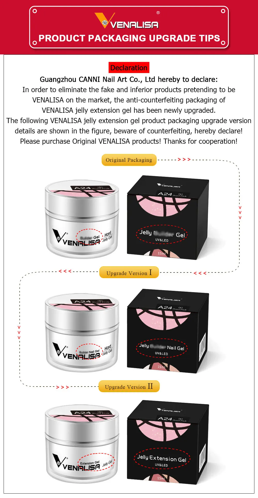 VENALISA 50ml Gelee Acryl Gel Klar Nude Rosa Camouflage Gel Nagel Verlängern UV LED Builder Opal Gelee Gel Nagel kunst Maniküre Gel – Detail 15