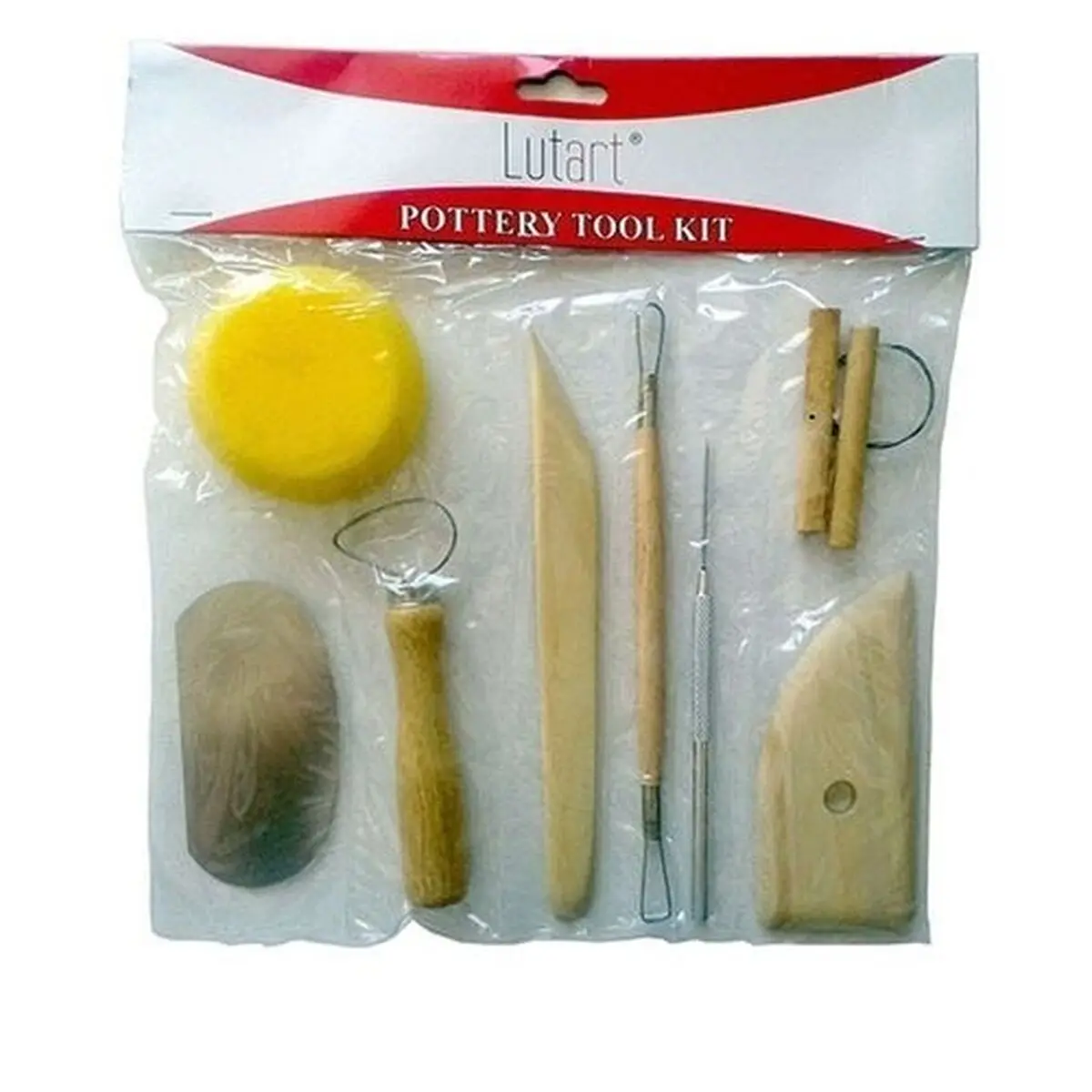 Lutart Ceramic Starter Set 8 Pcs (Pottery Tool Kit) DIY Hoby Products