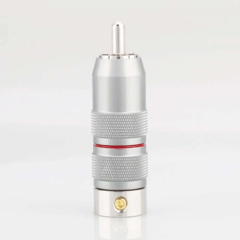 ใหม่ Viborg VR107R โรเดียมชุบทองแดงบริสุทธิ์เชื่อมต่อ RCA ปลั๊ก RCA Connector Car Audio ปลั๊ก RCA ทองแดงบริสุทธิ์ RCA