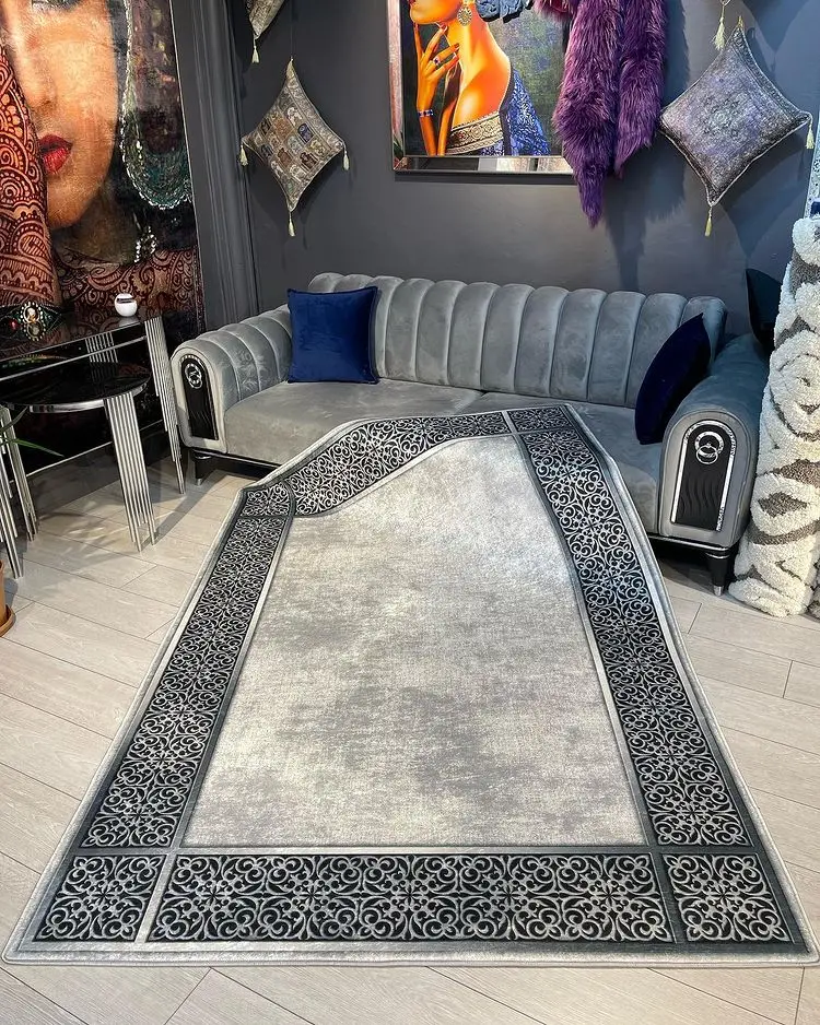 Decorative Oriental ornament floor slip-resistant table cloth soft mat nursery carpet for living room home indoor runner