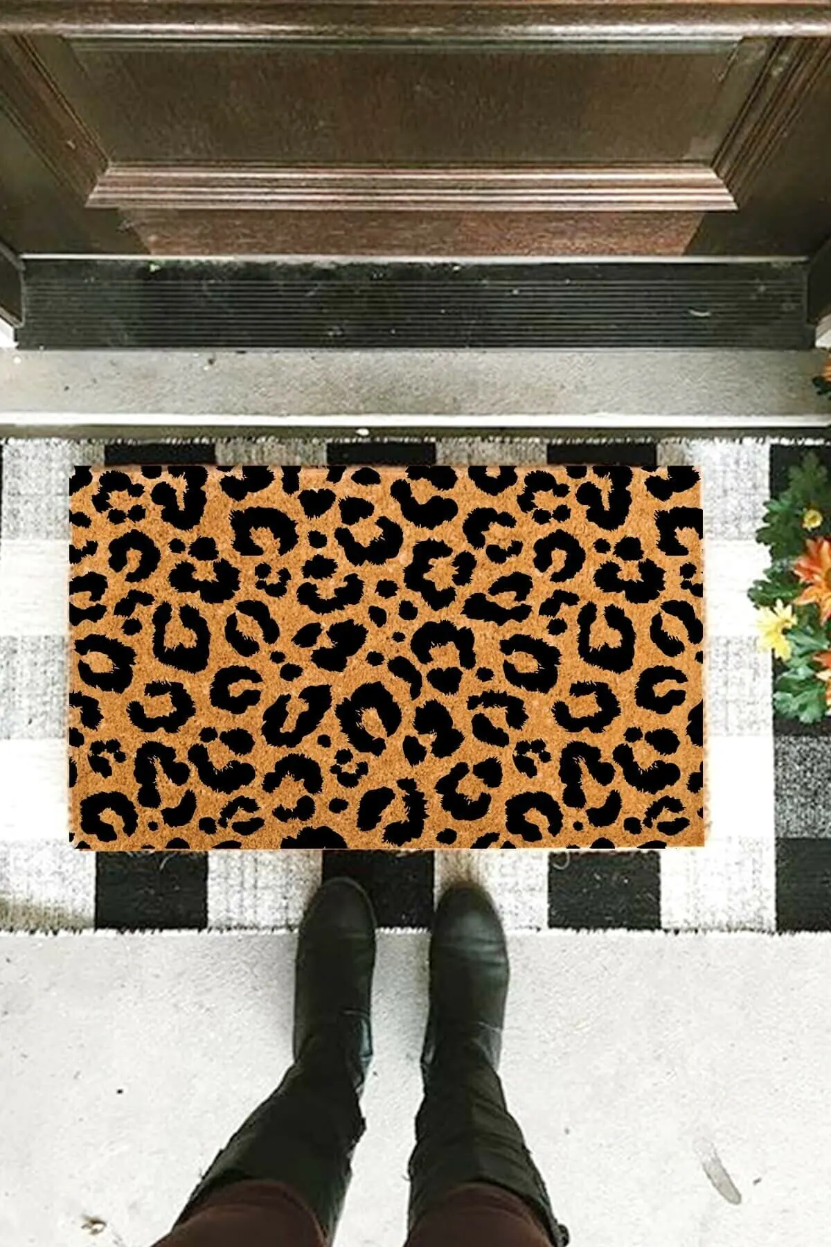 Zebra Doormat Outdoor Dust Removal Wear-resistant Anti-skid Entrance Door Mat Scraping Mud and Sand Removing Foot Pad