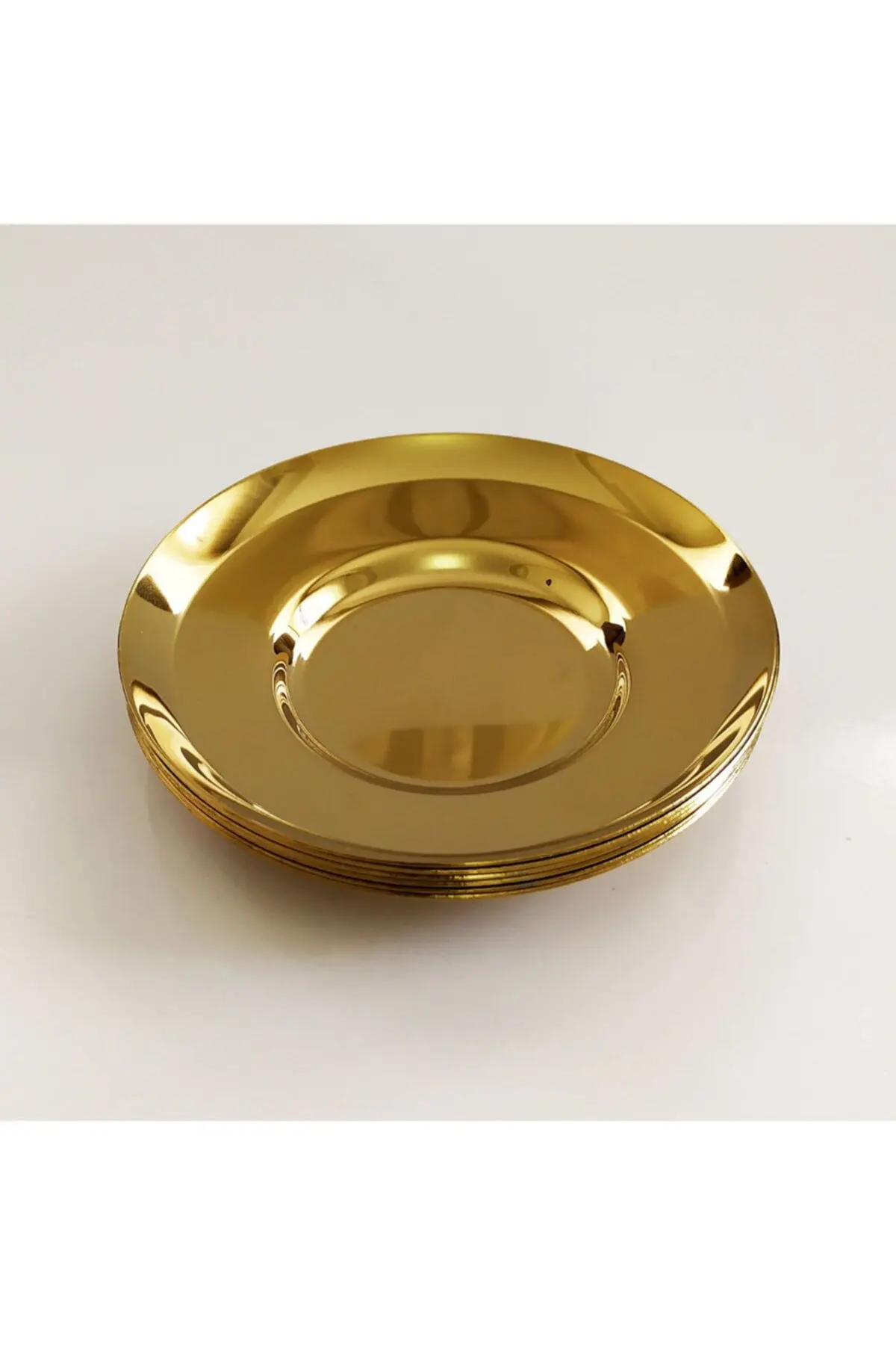 Stainless Steel Gold Tea Plate - 6 Pieces Elegant GOLD Tea Plate 5.5x11 cm that will add value to your Tea Treats, fast shipping