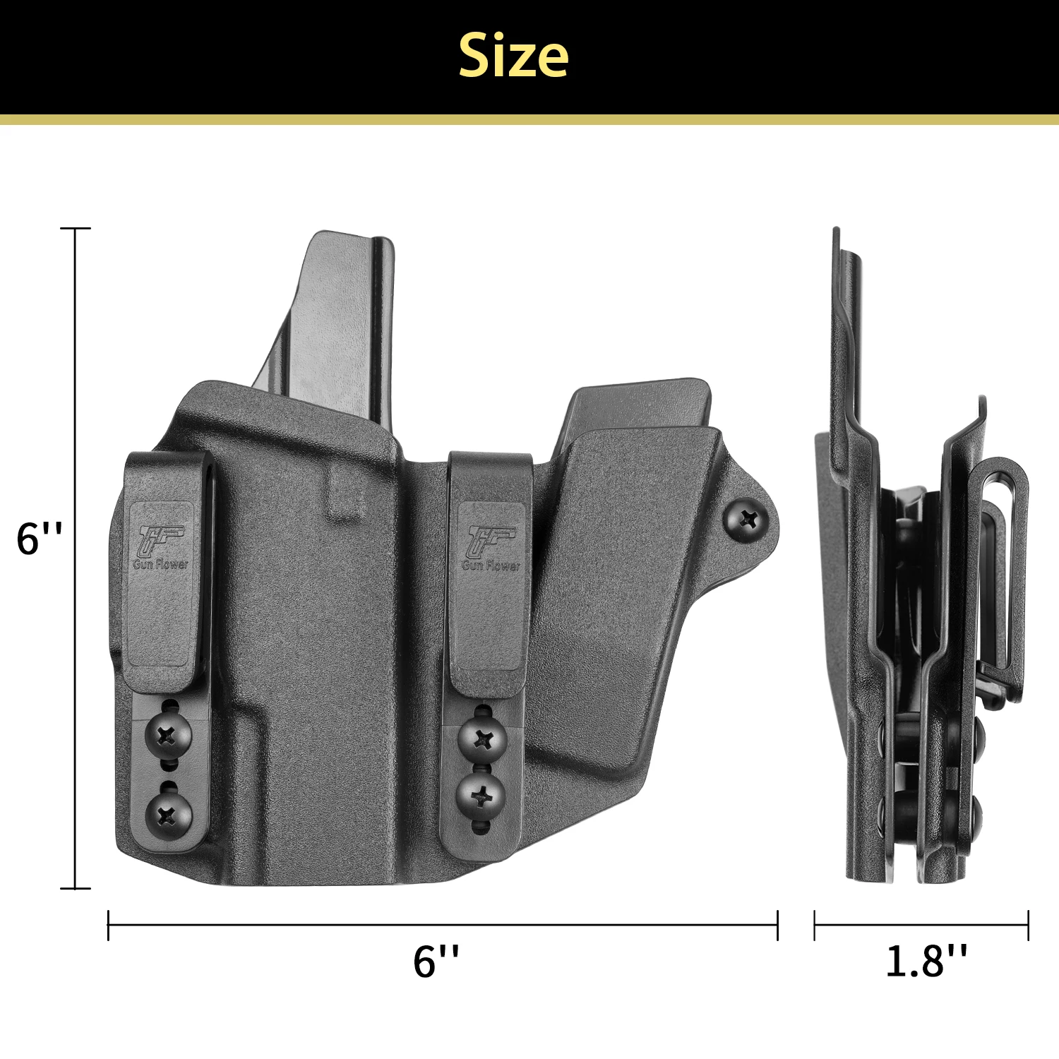 Gun&Flower New Arrival Appendix IWB Gun Holster Sidecar Gun Holsters that Could  Fits Taurus G2C g3C