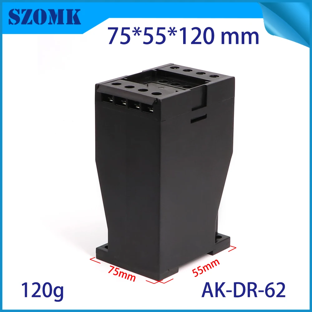 10Piece 75 * 55 * 120mm Szomk Electric Plastic Din Rail Enclosure Plastic Box For Din Rail Enclosures For Electronics Projects