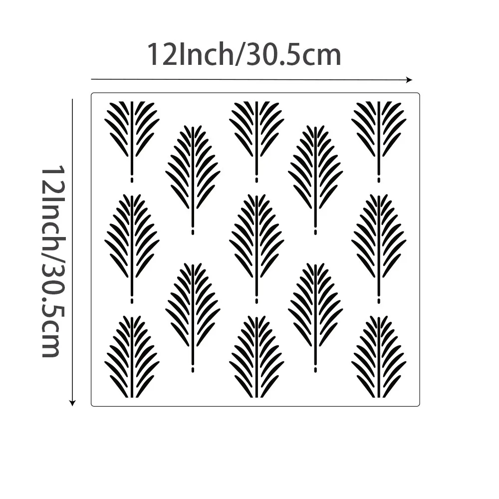 Reusable, Durable, Laser Cut Fern Pattern Wall Stencil Looks Beautiful in Any Interior Design
