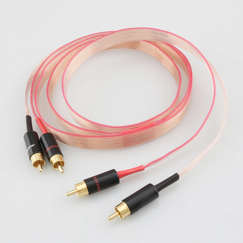 New Audiocrast FC10C Red Dawn OCC Copper Signal RCA Cable With Gold Plated RCA Plug Interconnect Cable