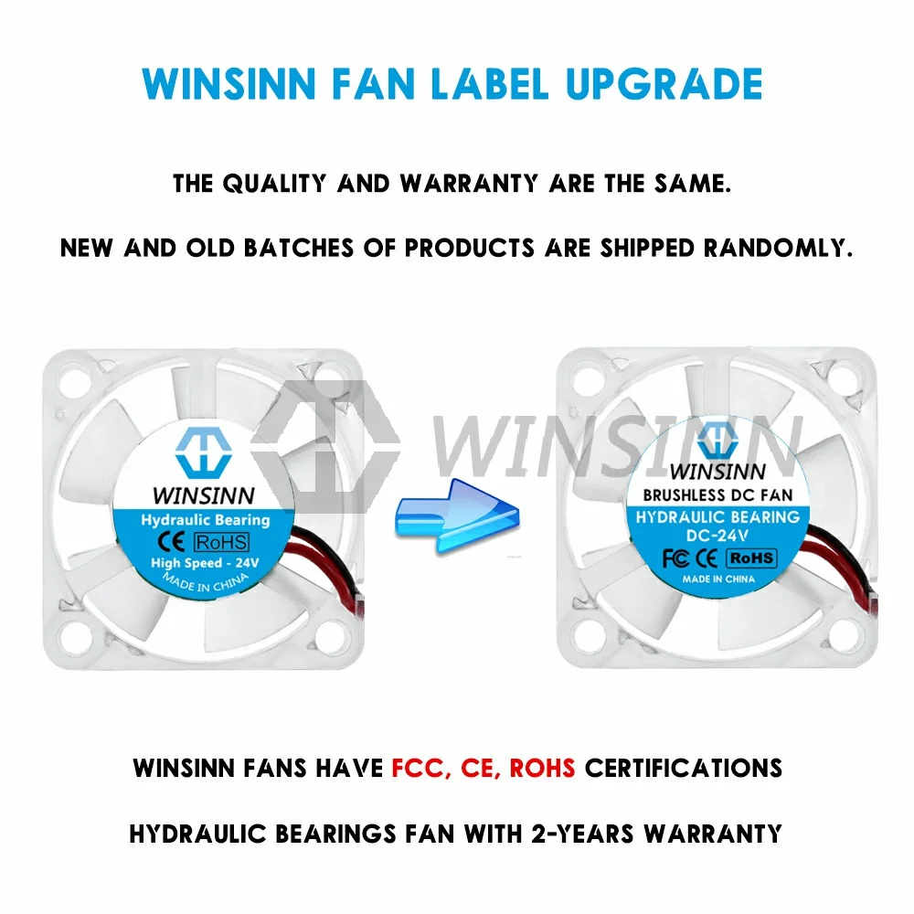 WINSINN 3010 30mm RGB Fan Color Led DC 5V 12V 24V Hydraulic Bearing Brushless Cooling 30x10mm 2PIN