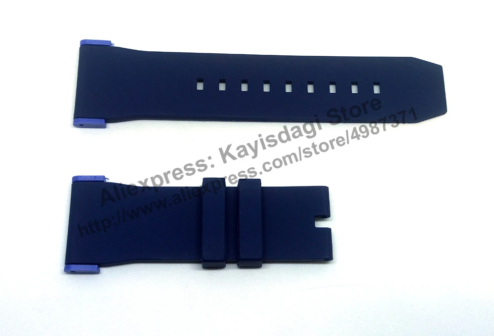 28mm Navy Blue Rubber Watch Band / Strap Compatible for Puma Ultrasize PU103981006 , PU103461021 , PU103911009 , PU103461005