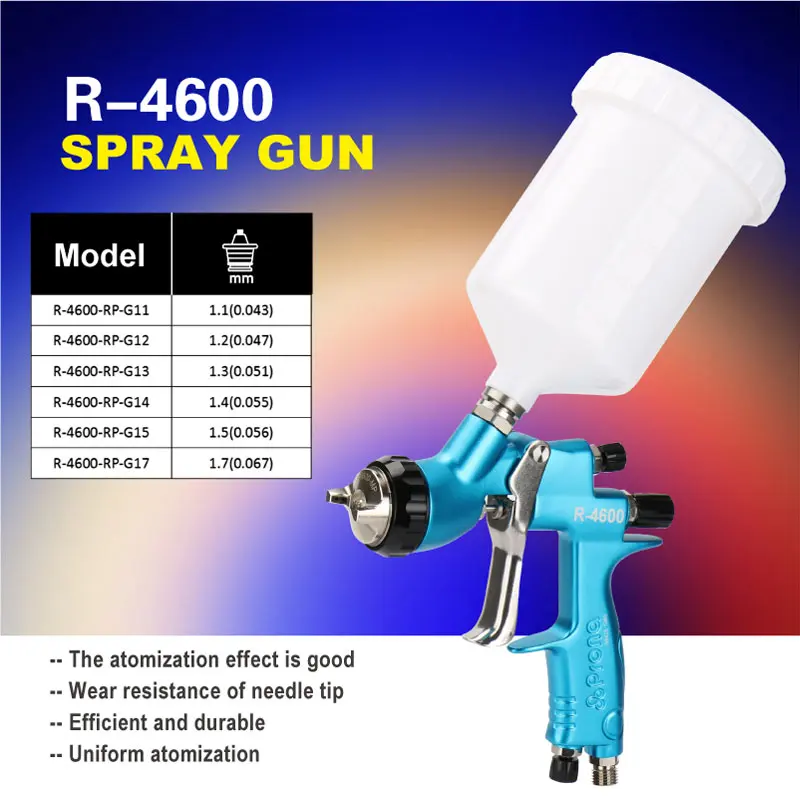 

Prona R-4600 MP HVLP Manual Spray Gun With 600cc Plastic Cup Free Shipping Car Repair Painting R4600 Pistol