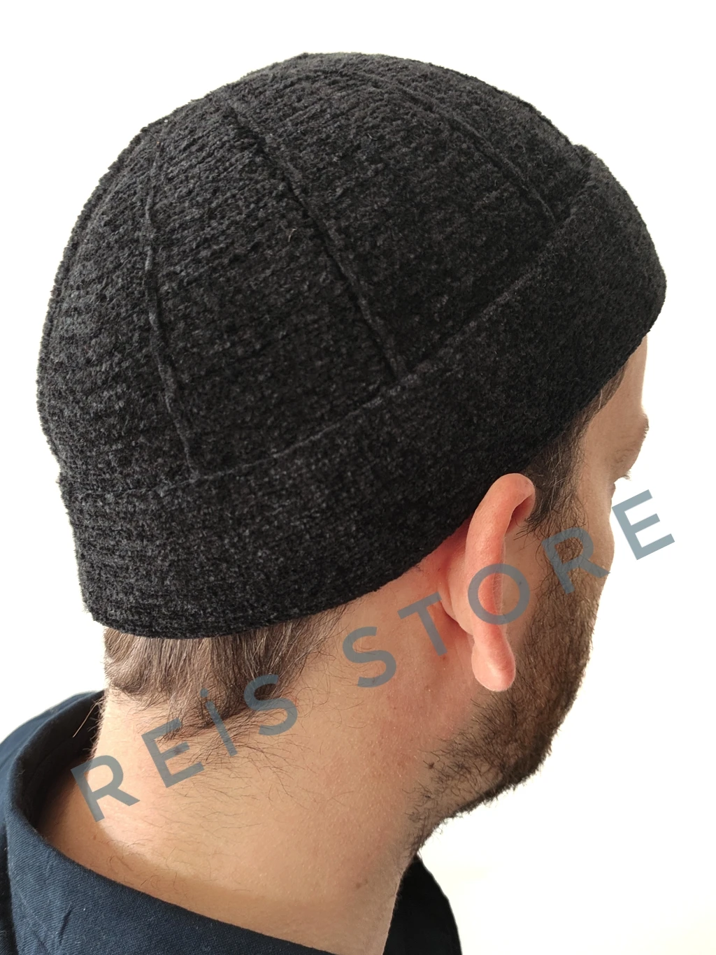 3 Pcs Mannen Moslim Gebed Hoeden Groothandel Chenille Fluwelen Breien Skullcap Islamitische Hoofd Solid Casual, Winter Cap