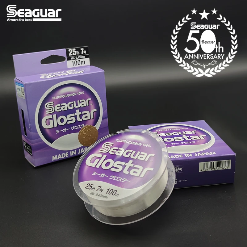 Seaguar Glostar Japan Fluorocabon 100% Fluorocarbon Fishing Line FC Shock Leader Line Fluorocarbon Leader Lure Line Leashes Fish