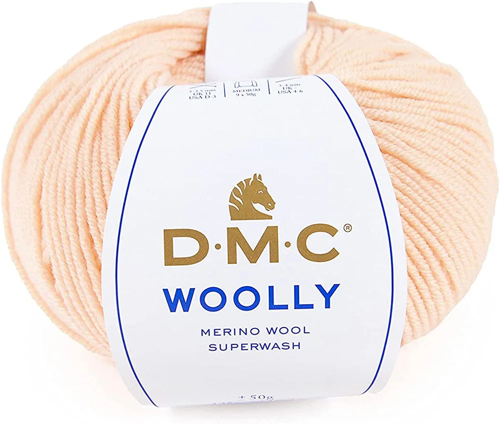 DMC WOOLLY PURE 100% WOOL KNITTING YARN MERINO LAMB FEATHER 50G. 125 METERS SPECIALLY DESIGN FOR YOU AND YOUR CHILDREN 5 PCS