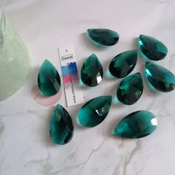 Camal 5Pcs Malachite Green Glass 38mm Teardrop CRYSTAL Beads DIY Chandelier Pendant Part Lamp Prisms Jewellery Hanging Decor