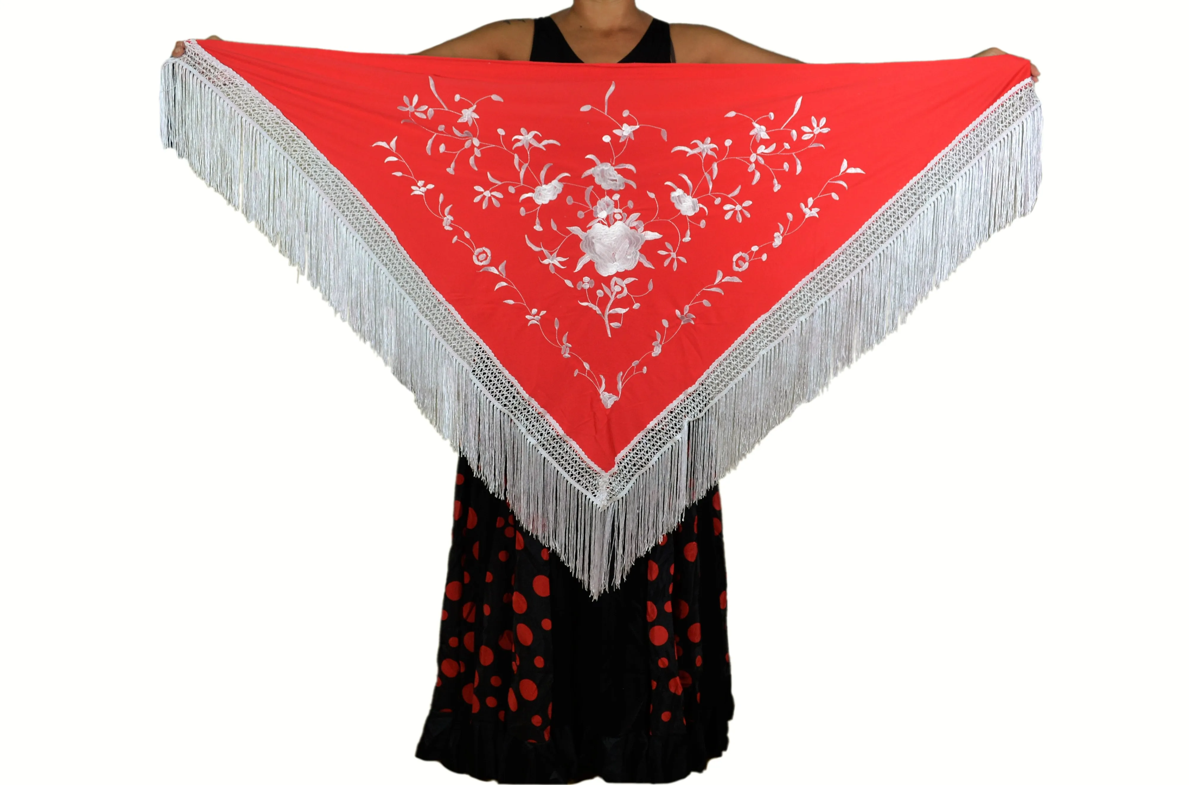 Manila medium, triangular flamenco or sevillanas shawl (150X75cm)