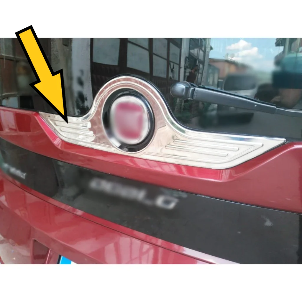 For Fiat Doblo Rear Emblem Frame Cover Trim Stainless Steel 2015 And Later Models Chromium Stylings Tuning Parts