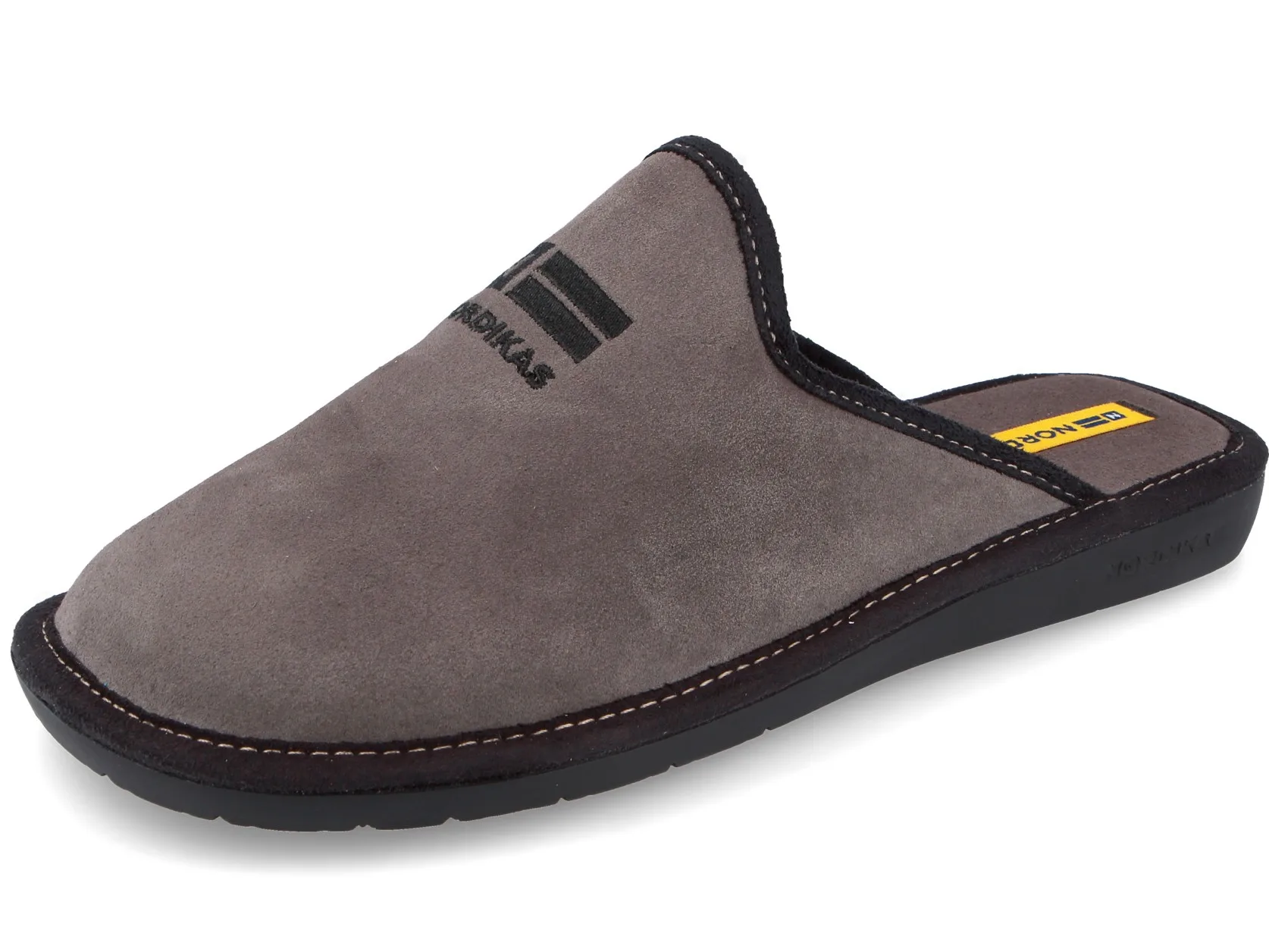 236 plushy gray Nordikas, Shoeshop, men's shoes, slippers, house shoes, men's slippers, flat shoes