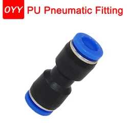 1Pcs Pneumatic Fitting 4/6/8/10/12/14mm PU Pipe Plastic Connector Tube Air Quick Fittings Water Push In Hose Couping