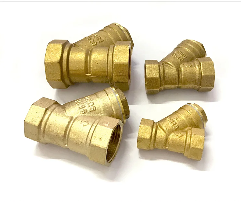 1/2" 3/4" 1" 2" 3" 4" Y-förmiger Inline-Mesh-Siebfilter mit Innengewinde, Messingfilterventil, Y-förmiger Messingsiebfilterventil – Detail 9