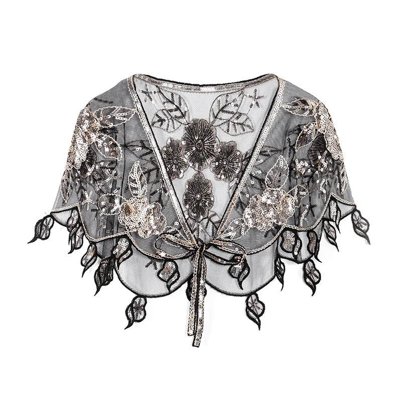 Capa de noche con cuentas de alta calidad, Boleros de lentejuelas brillantes, envoltura nupcial, estolas de tul, chaquetas de encogimiento de hombros, Top corto de boda, 2019