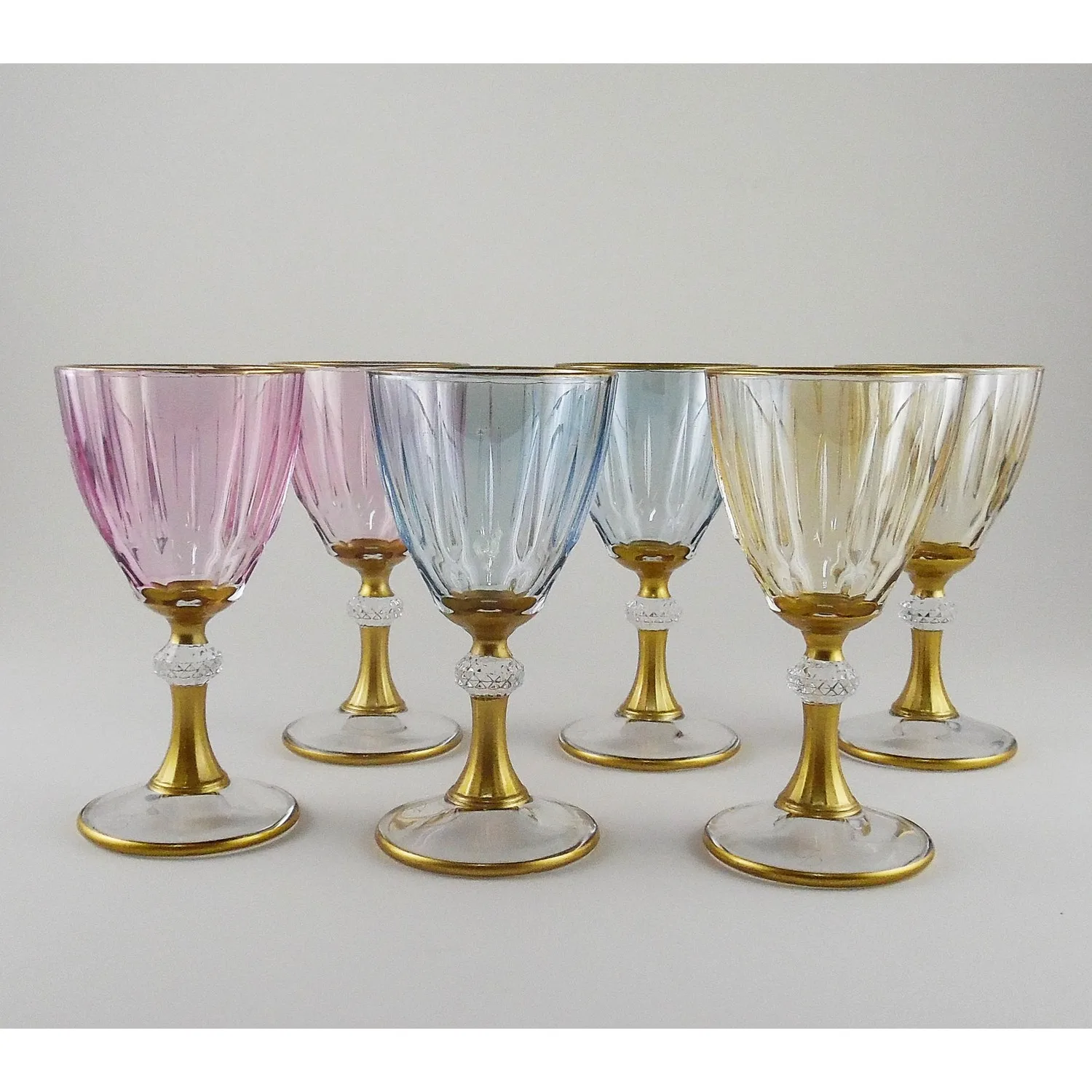 

Diamond 6 Pieces Coffee Side Water Glass Tk (Lusterli - MIX color) Coffee Side Water Glass Classic Elegant Colored Glass Set