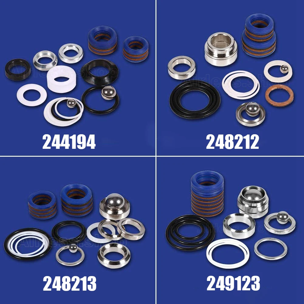 Airless Sprayer Packing Kit 244194 248212 248213 249123 Repair Kit Airless 395 695 1095 7900 Piston Pack Kit Maintance Pump Part