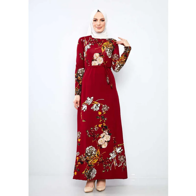 Vestidos musulmanes turcos para mujer, ropa Europea estampada, Abayat árabe, vestido largo, Hijab marroquí, Eid de otoño