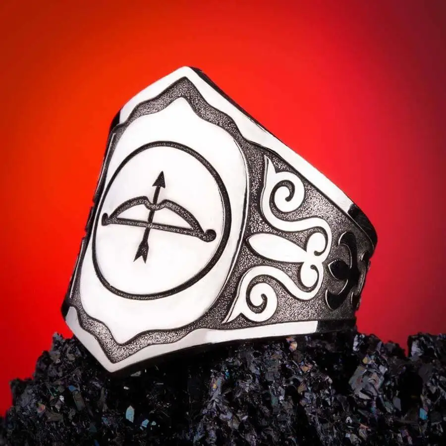 

Thumb Silver Great Seljuk Empire Ring Turkish Men Ring Arrow Bow Style Ring High Quality Fashionable 925K Silver