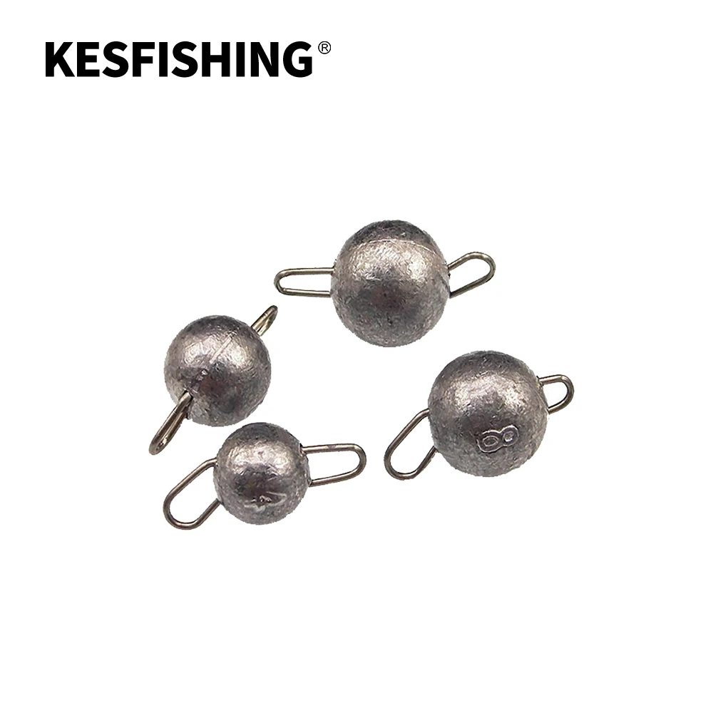 KESFISHING Fishing Lead Head Sinker 10pcs Soft Lure Hook Cheburashka Sinker Texas Fishing Tackle Accossories