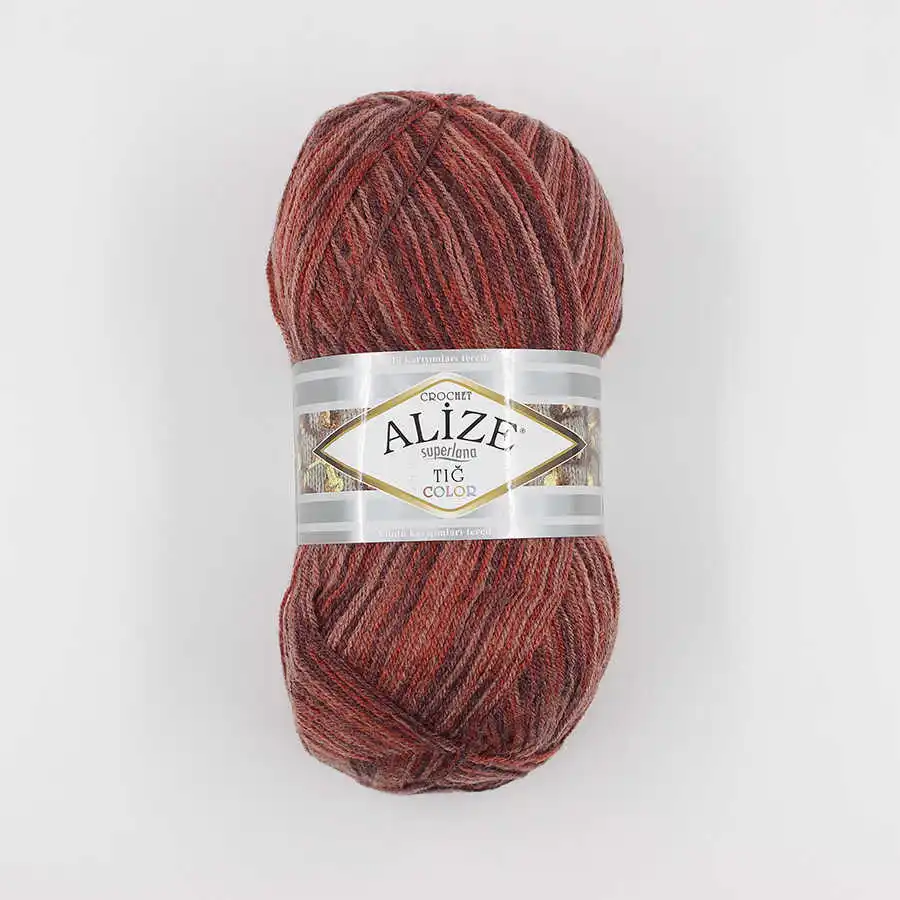 Wool Patterned Knitted Yarn - 16 Options - 570 Meters (100gr) - Alize Superlana Crochet Color - Acrylic - Shawls - Accessories - Scarves - Cardigan