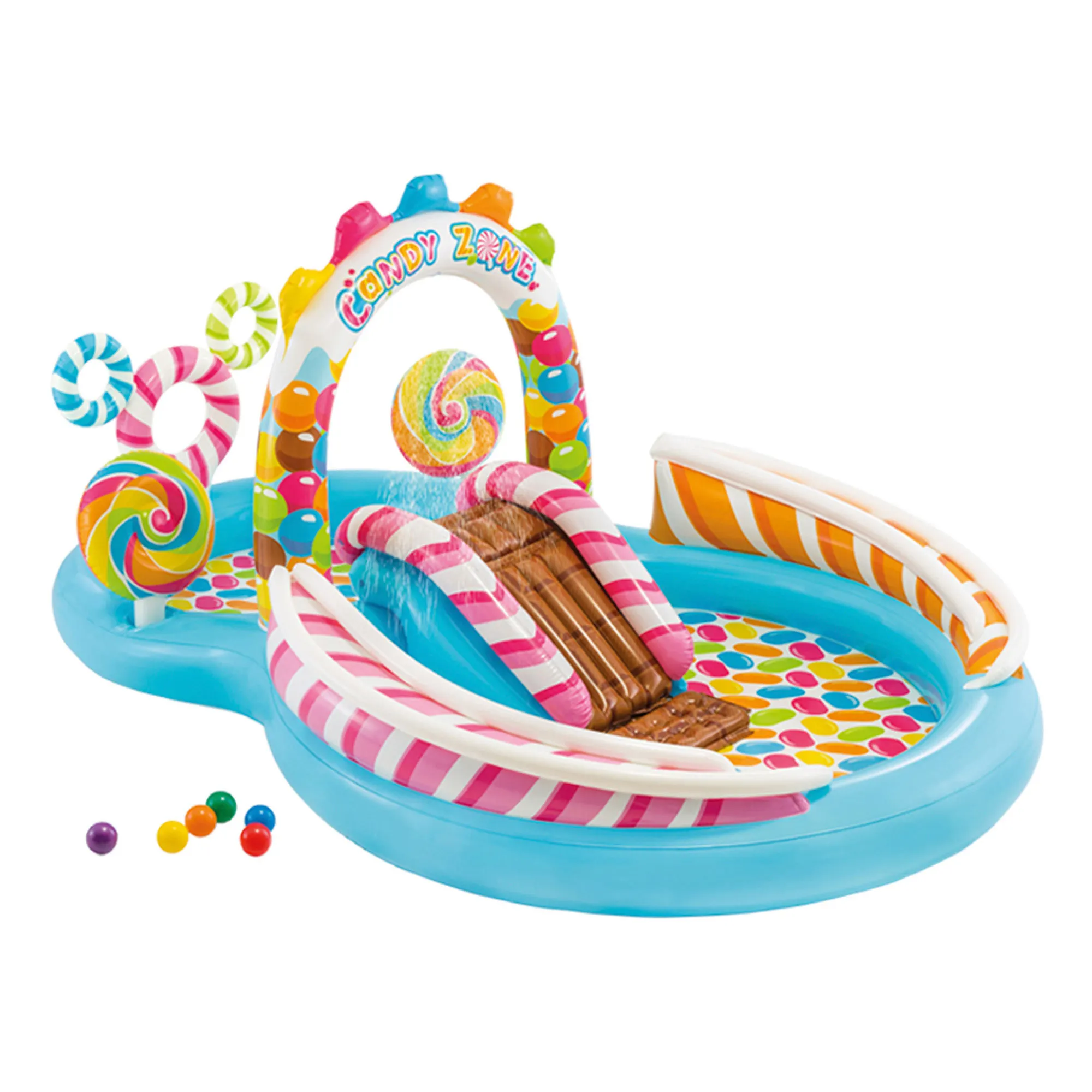 Inflatable games center INTEX Candy Zone, inflatable pool, pool toys, beach toys, outdoor games, children's pool, inflatable pool, pool games, swimming pools with slide, INTEX pools