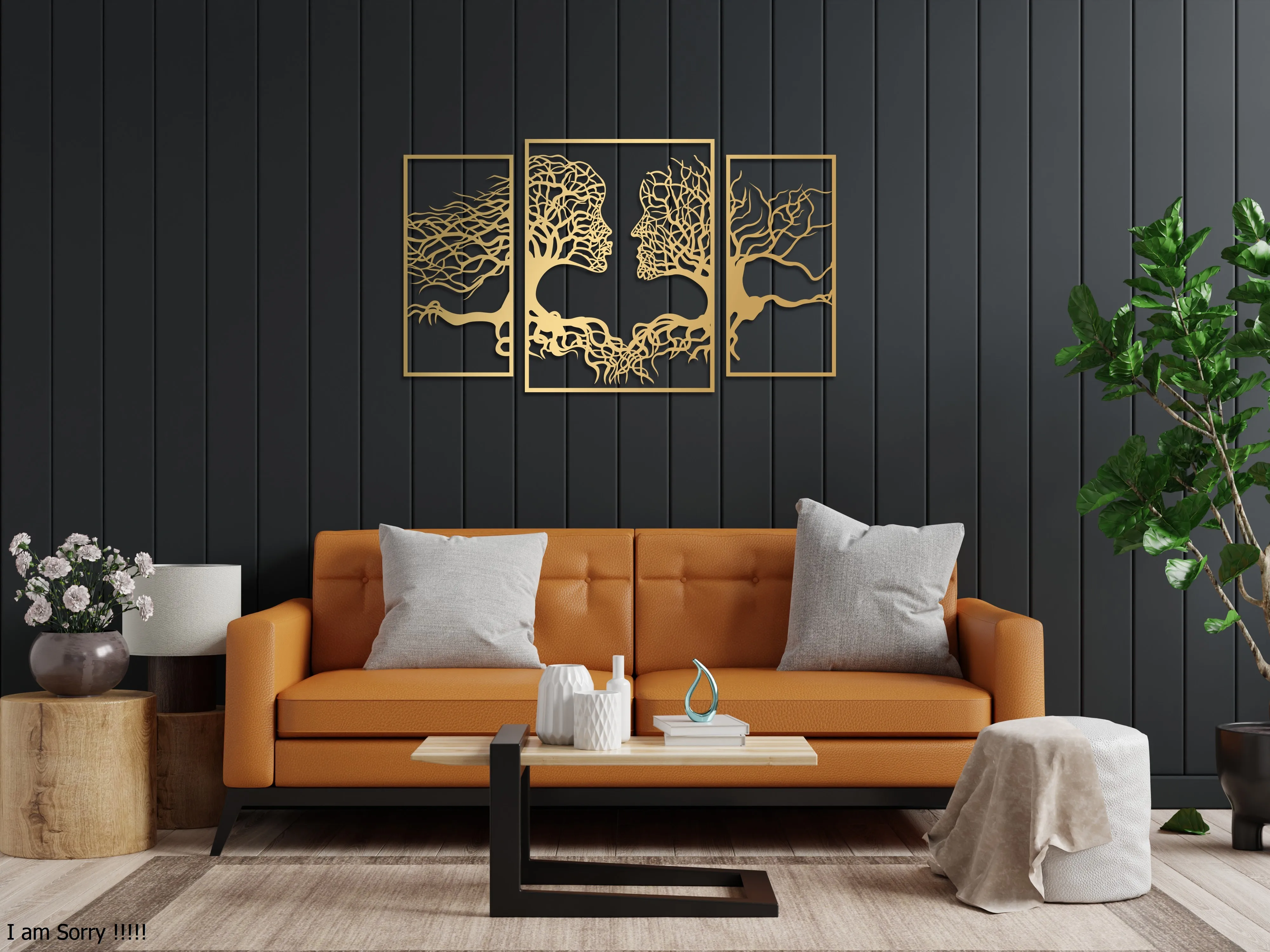 Metal Wall Art Decoration Our Roots Tree of Life Woman Man Different Color 2022 Modern Nature Home Office Living Room Bedroom