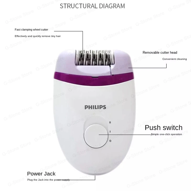 Epilator Philips Asli Epilator Mini Portabel Diy Elektrik Depiladora Wajah Tubuh Wanita Pria Mesin Penghilang Rambut Harga Pisau Cukur