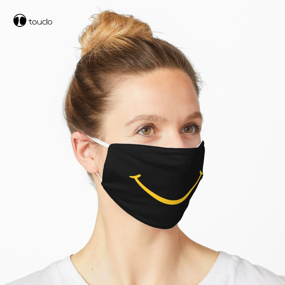 Sourire Masque Masque Filtre En Tissu De Poche Réutilisable Lavable