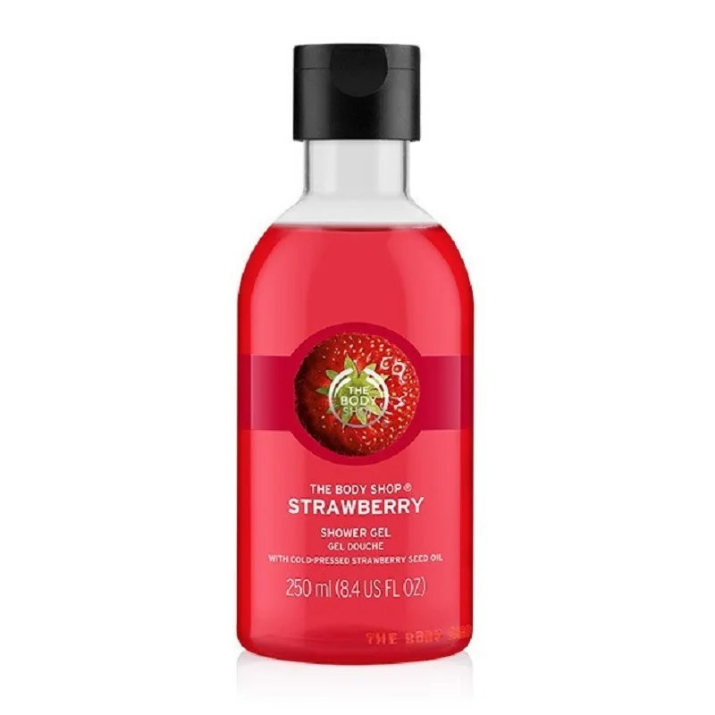 The Body Shop Strawberry Shower Gel Body Washer 250 ml Moisturizing Nourishing Dry Skin Normal Skin Fresh Smell Soap Free Bath