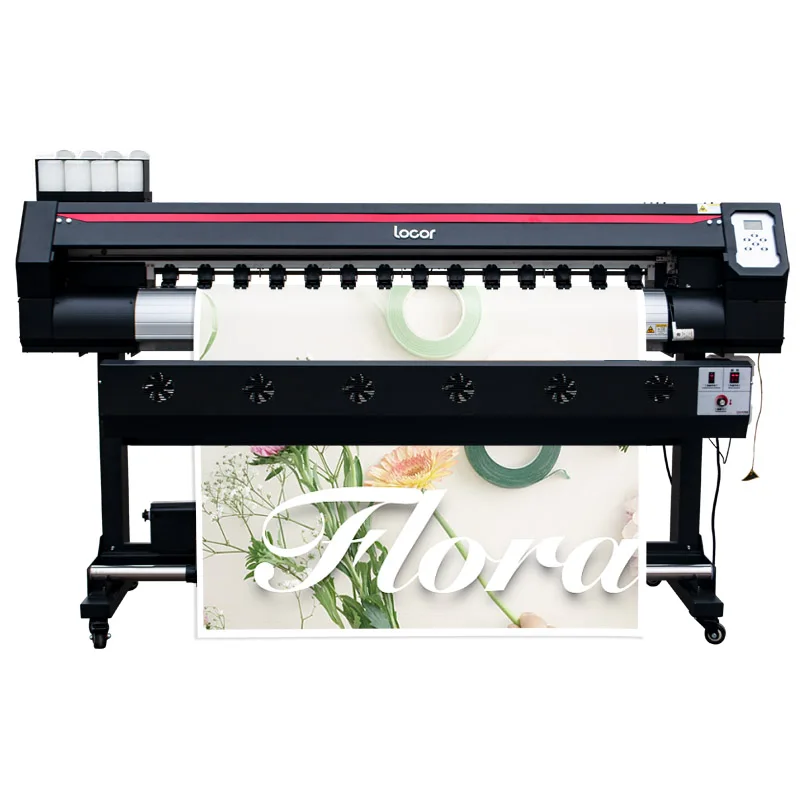 6Ft Inkjet Printer Locor Easyjet Vinyl Stickers Printer Double Xp600 I3200 Dx5 Head 1.8M Eco Solvent Flex Printing Machine