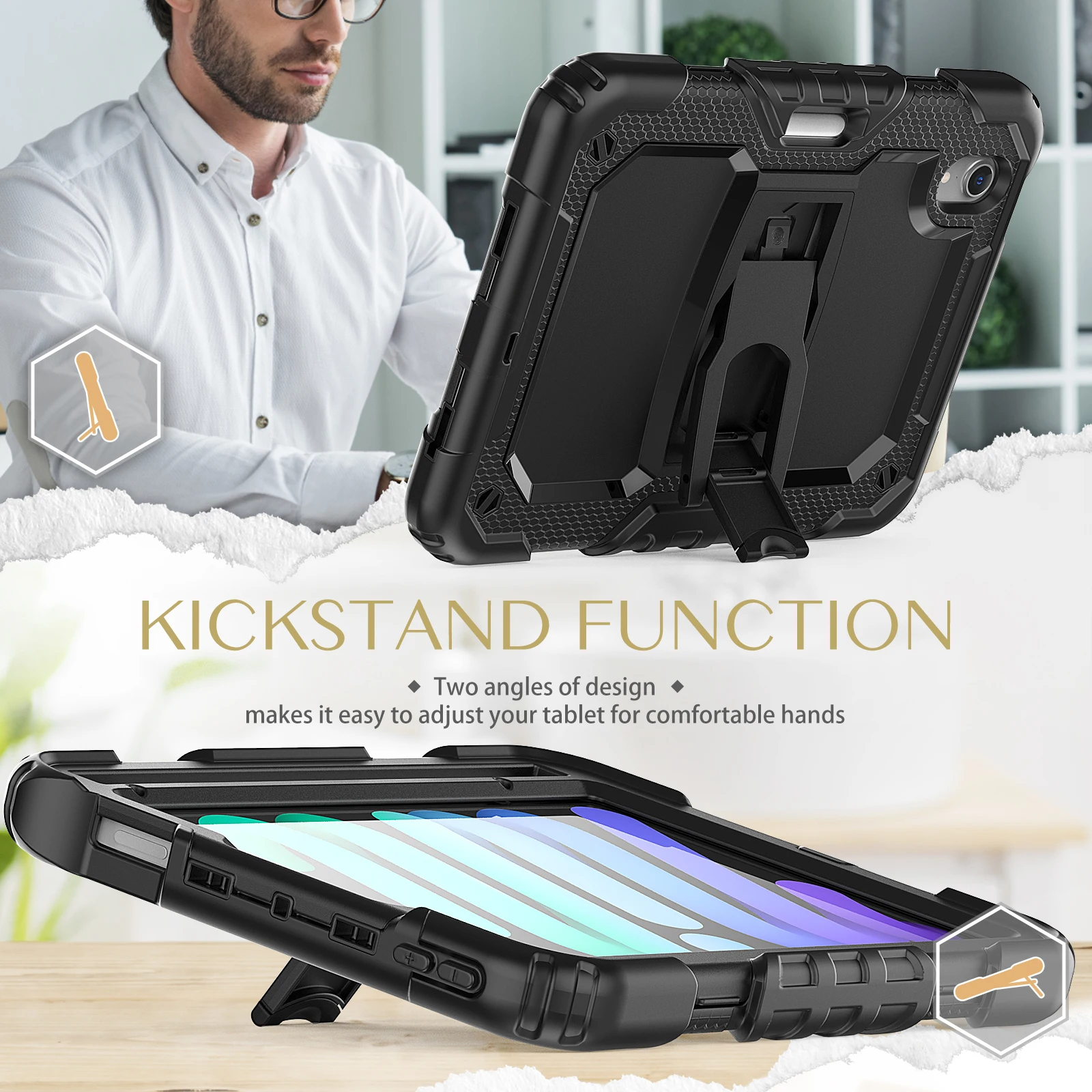 Case for iPad 10.9 10Th Mini 6 5 4 Generation Heavy Duty Shockproof Kids Cover Air5 4 2 Pro11 10.5 10.2 7 8 9 th