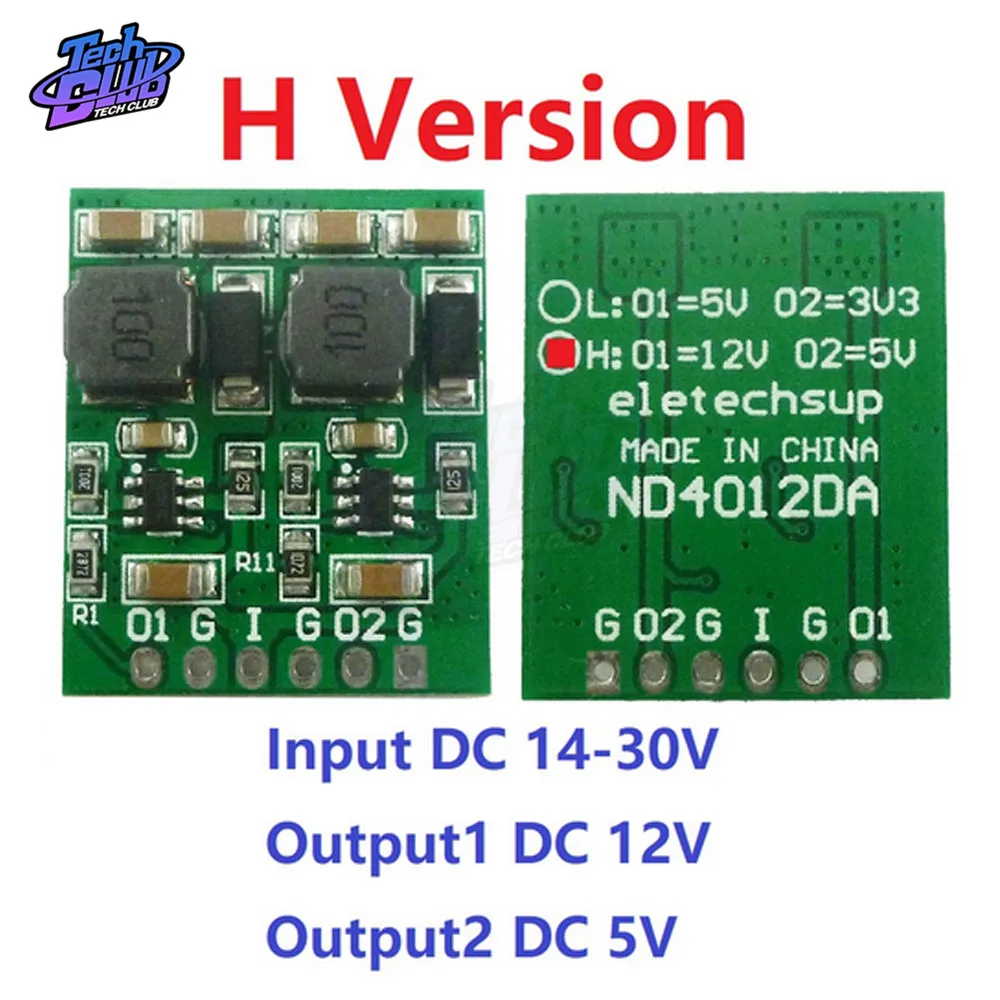 New Module 3.3V 5V 12V Dual Output DC DC Step-Down Buck Converter Board 10W 2 Channels Multiple Switch Power Supply