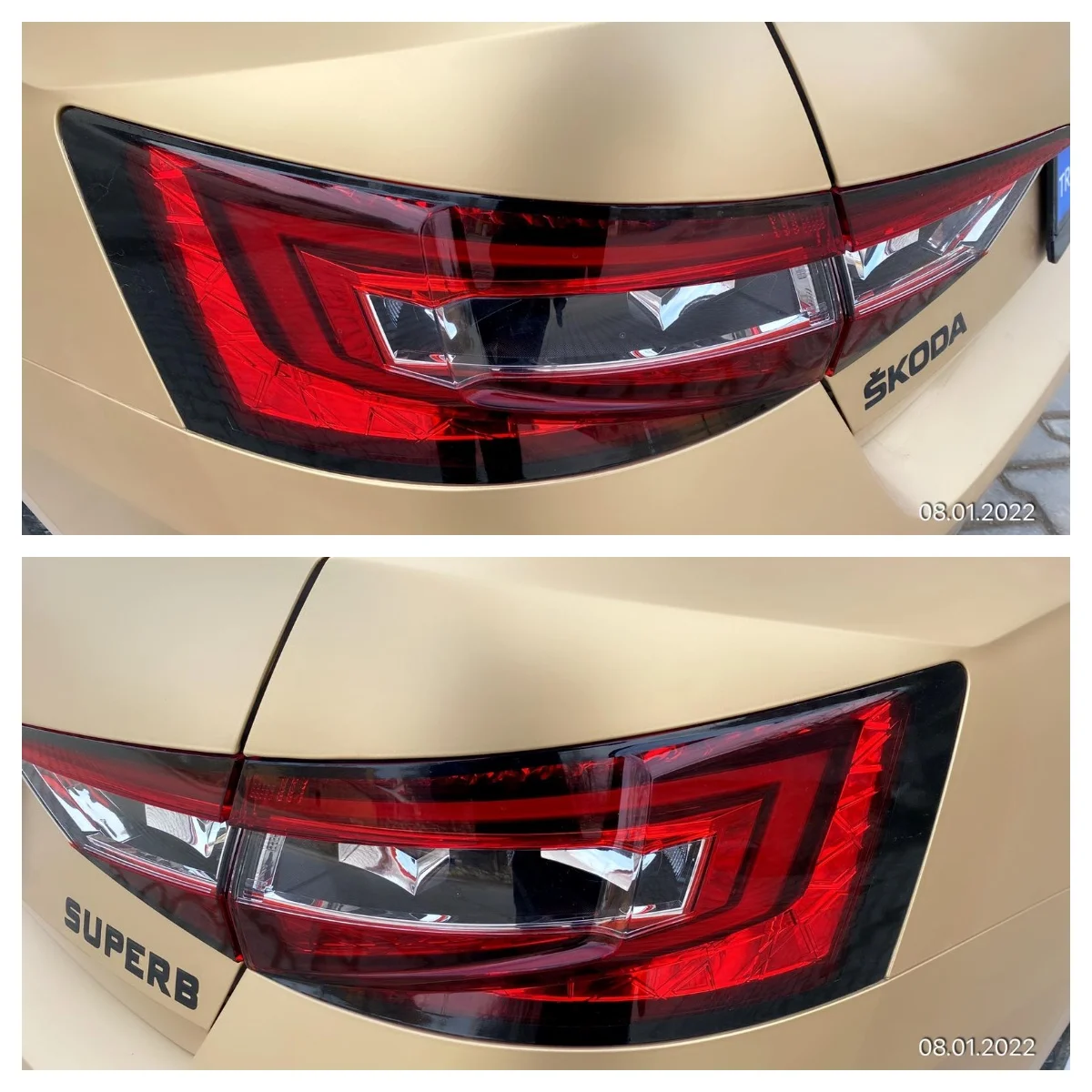 FOR SKODA SUPERB MK5 Stop Lamp Frame Sticker -Auto Tuning Modified Car Accessories Tail Light LED 2 Pieces Sport Tuning Spoiler