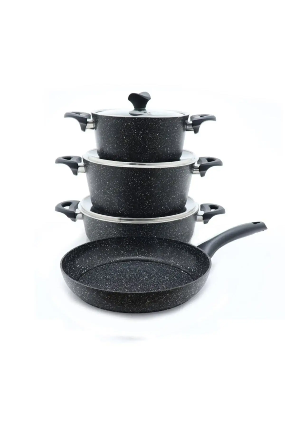 Tac 3455 Master Cook 7 Piece Granite Cookware Set Black 2019ST000389