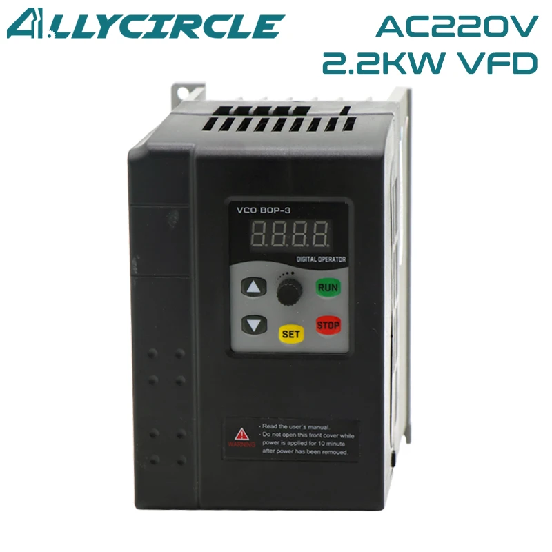 

2.2KW VFD AC220V Working Voltage Metal Base for CNC Spindle Motor Speed Control