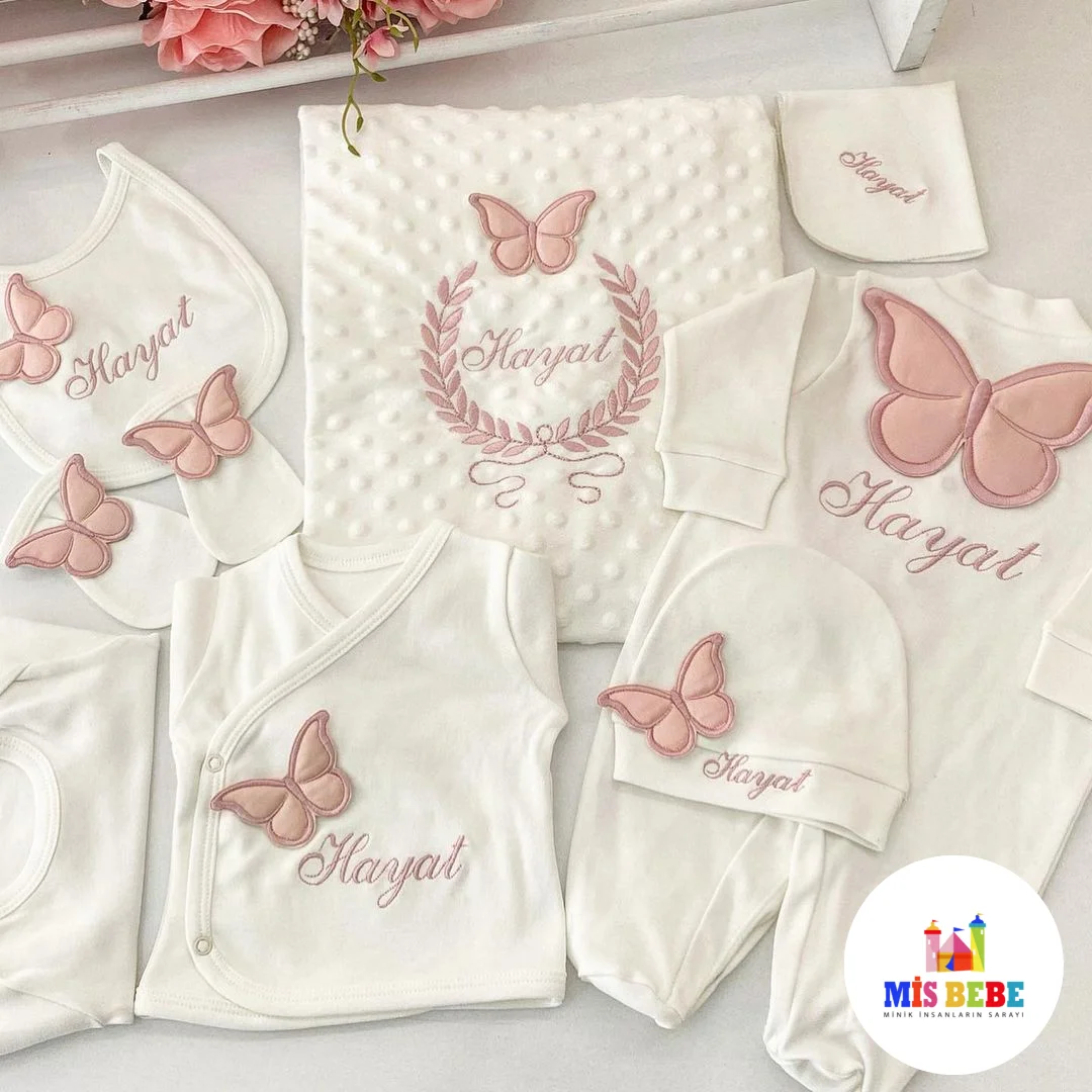 Baby Boy Girl Personalize Newborn Clothing 10-pcs Hospital Outlet Custom Fabric Babies Healthy Safe Outfit Sets Dresses