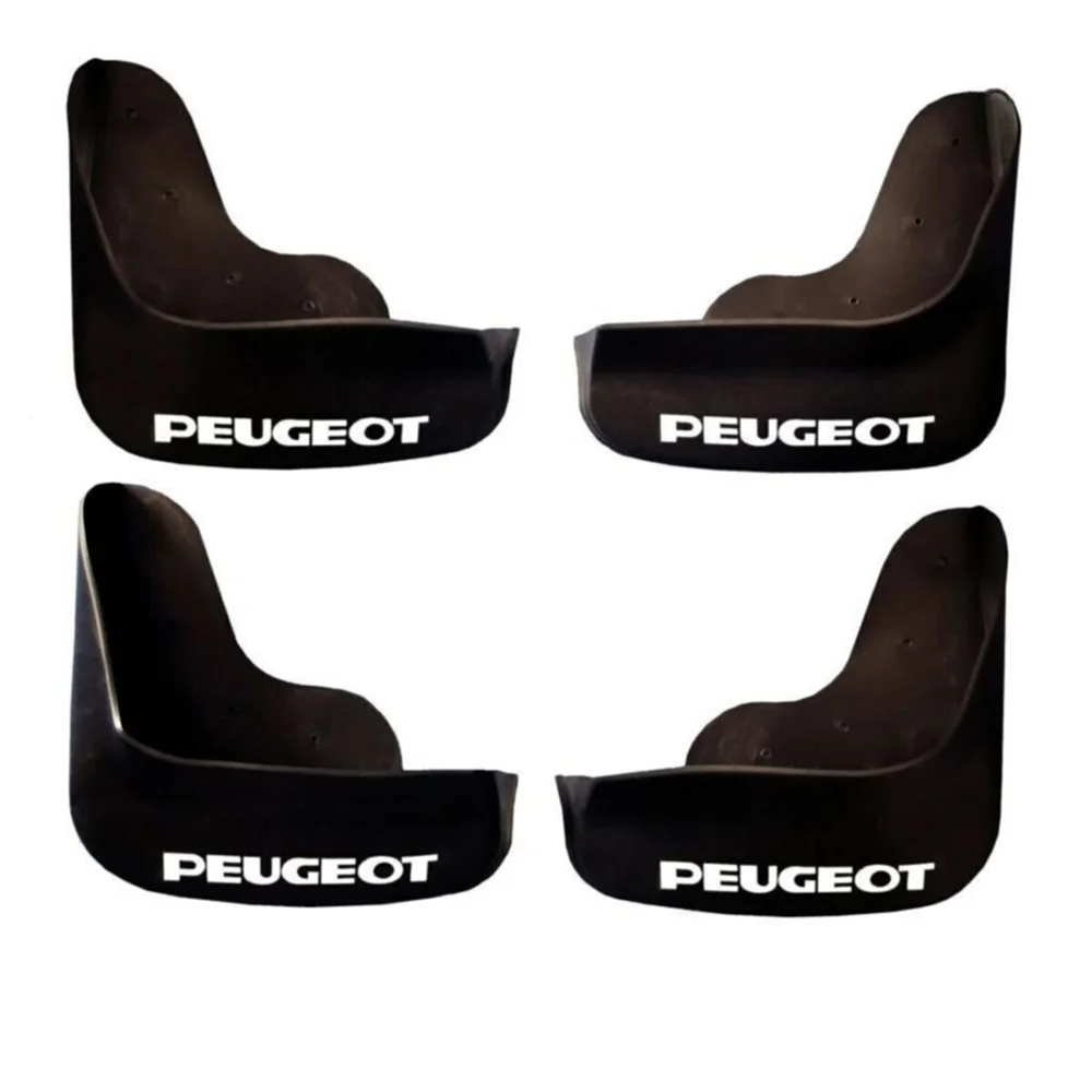 For Peugeot Rifter, Front and Rear Gaiter, Mudguard, 4 Pcs (Set).  Matte Black. Flexible. Written, Unwritten. A+ Quality