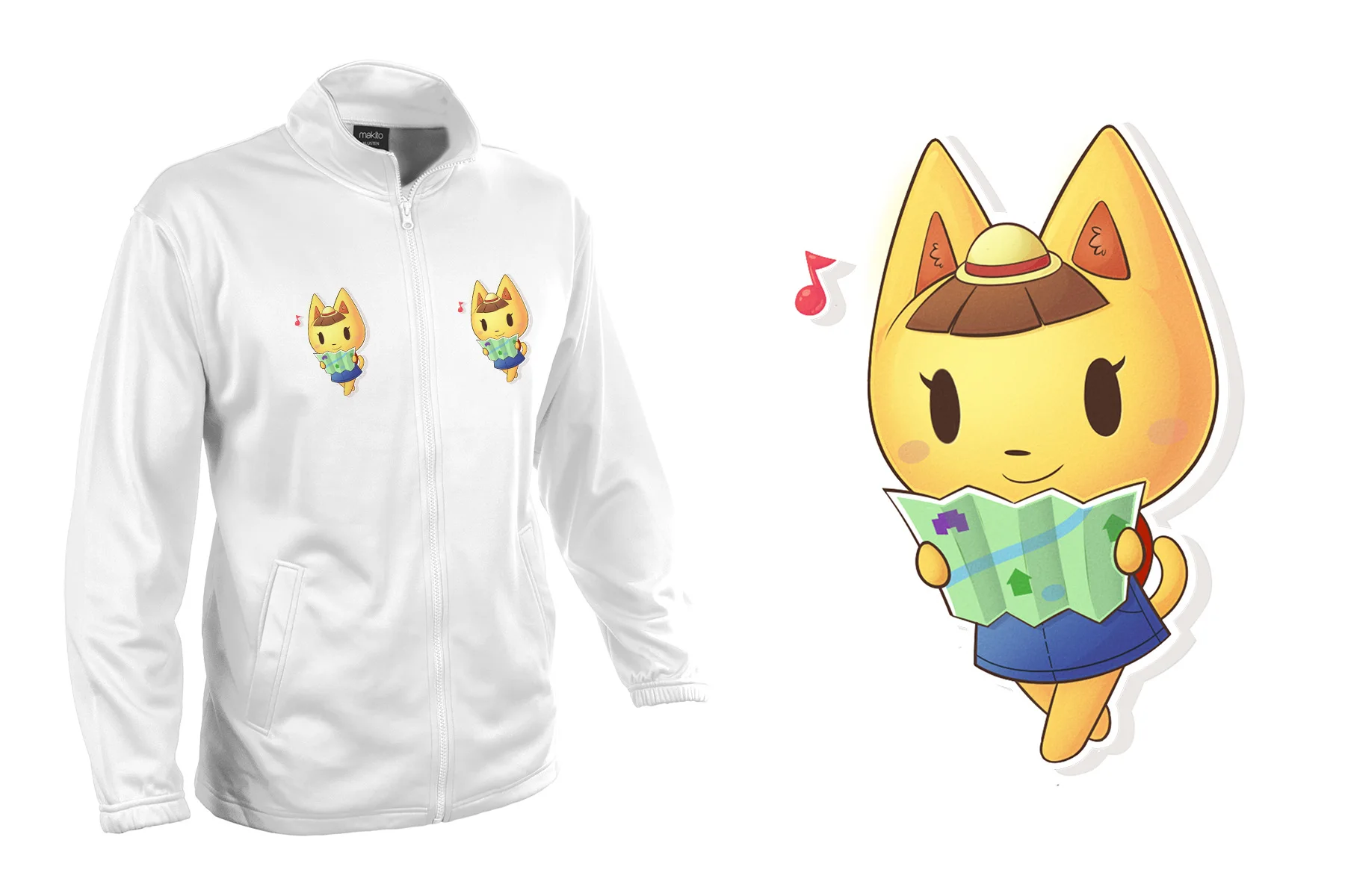 Jacket TECNICA 2 DRAWINGS CAT CHIBI VERY CUQUI jacket